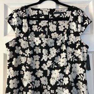 Tommy Hilfiger Black and White Cap Sleeve Dress